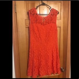 Coral Lace Dress